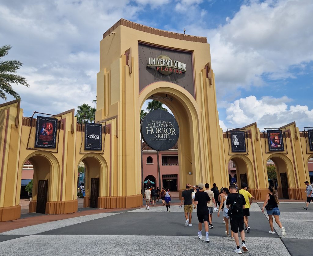 Universal Studios entrance. Halloween horror nights 