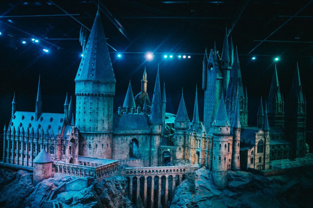 Hogwarts castle model. Harry Potter studio tour, London. Where to celebrate Halloween. 