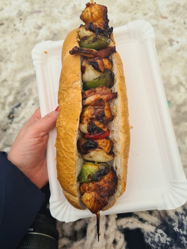Delicious christmas market food in Prague