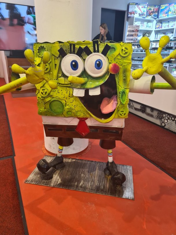Spongebob steel figure in Prague