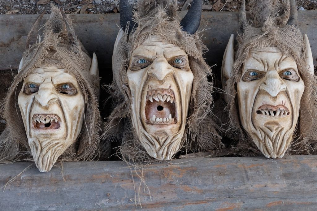 Krampus. Christmas traditions around the world.