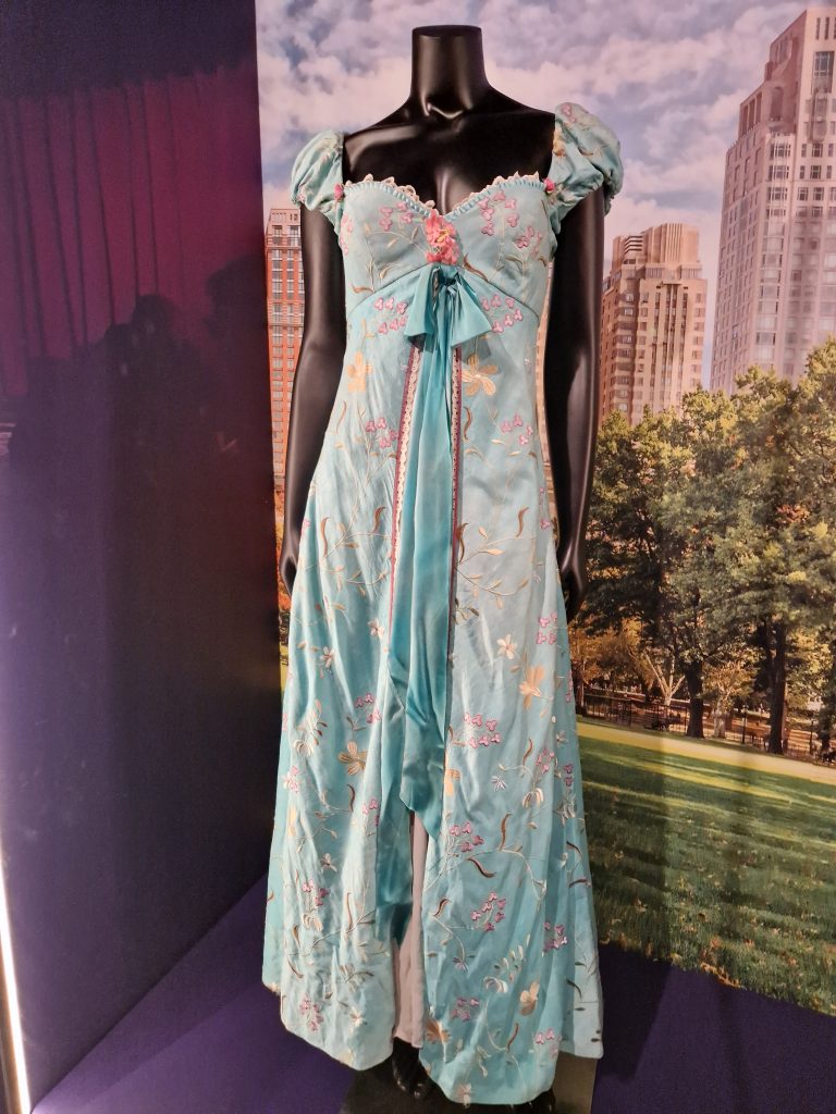 Dress from Enchanted at the Disney 100 exhibition in London. 